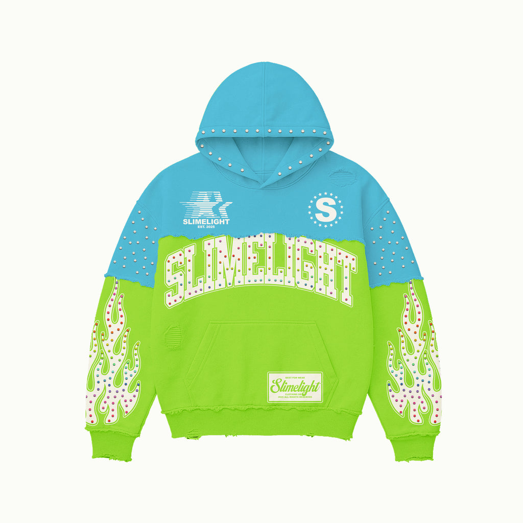 Men sLimeLight two tone pull over with stud stones