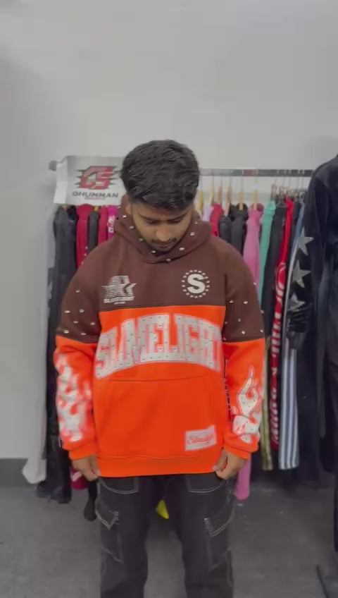 Men sLimeLight pull over with stud stones